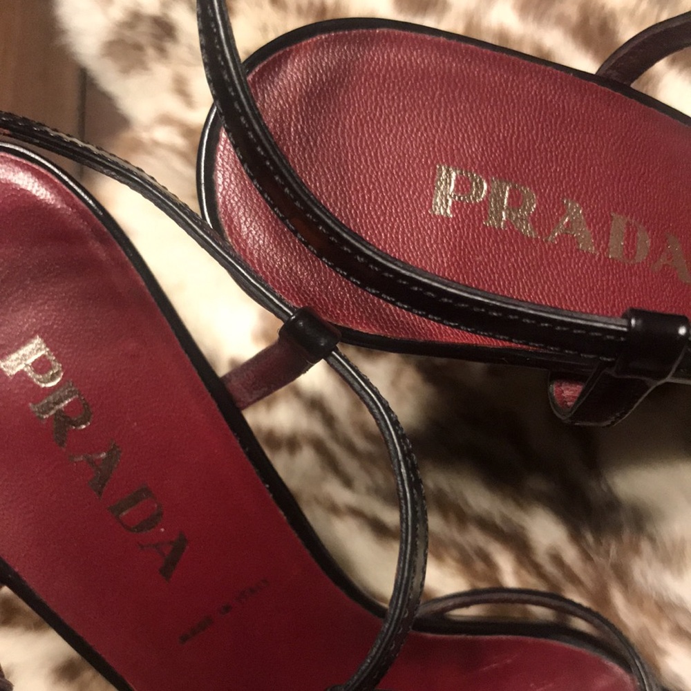 Prada Leather Brocade Woven Heel’s - Picture 4 of 16